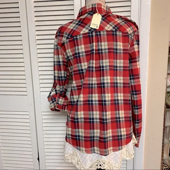 NWT Jodifl Los Angeles Long sleeve Button down - Picture 6 of 9